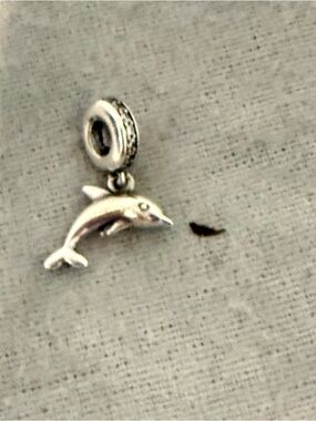 Pandora silver Dolphin  dangling Charm